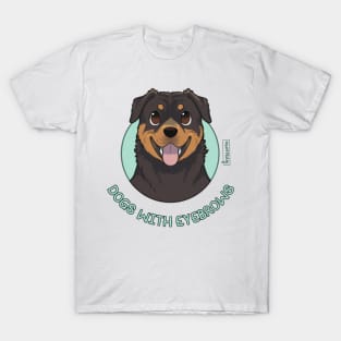 Dogs with eyebrows - Rottweiler T-Shirt